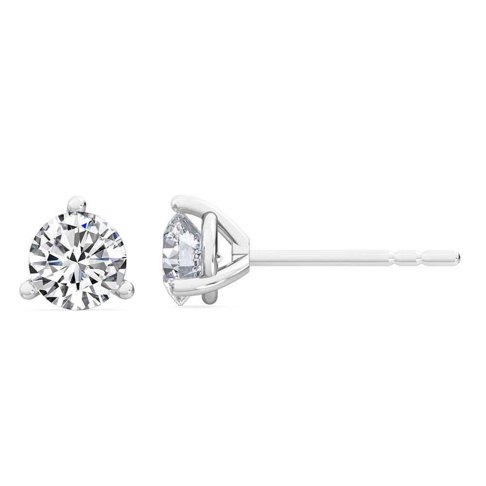 Prong Martini Lab Grown Diamond Stud Earrings