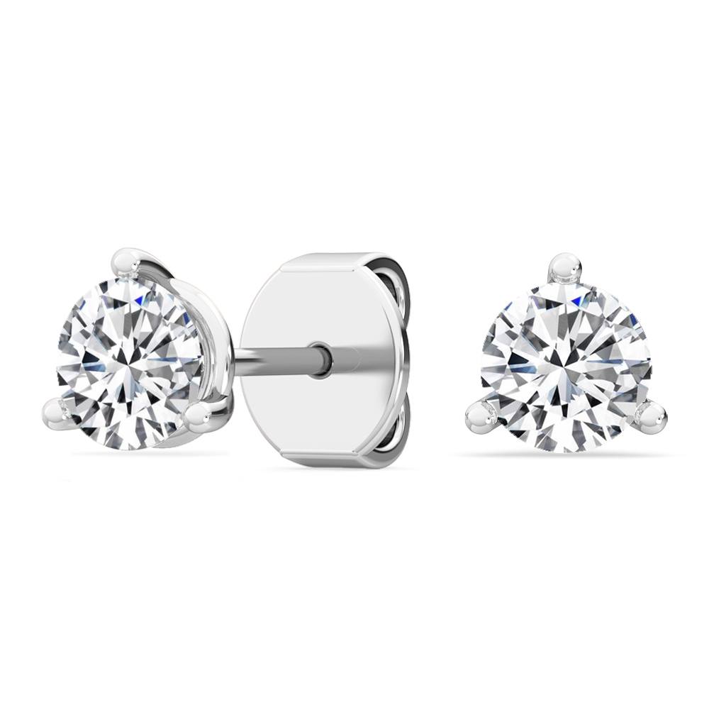 Prong Martini Lab Grown Diamond Stud Earrings