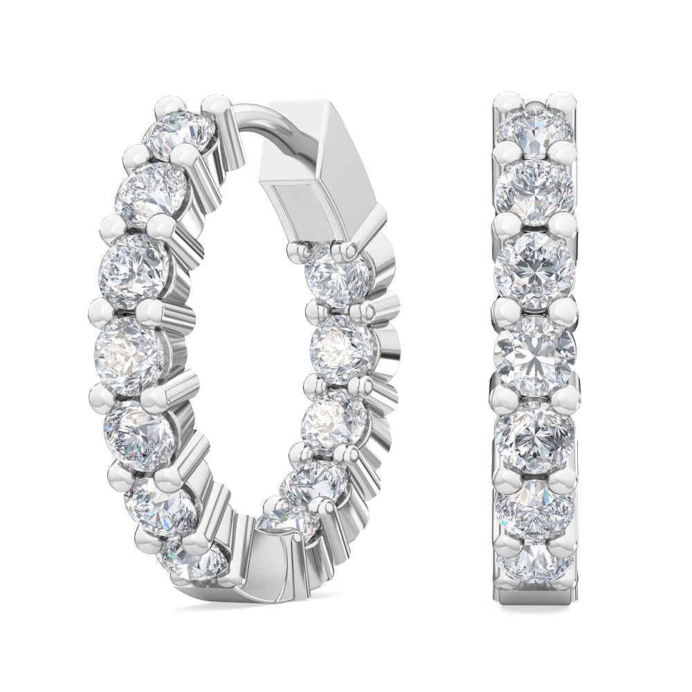 Lab Grown Diamond Hoop Earrings