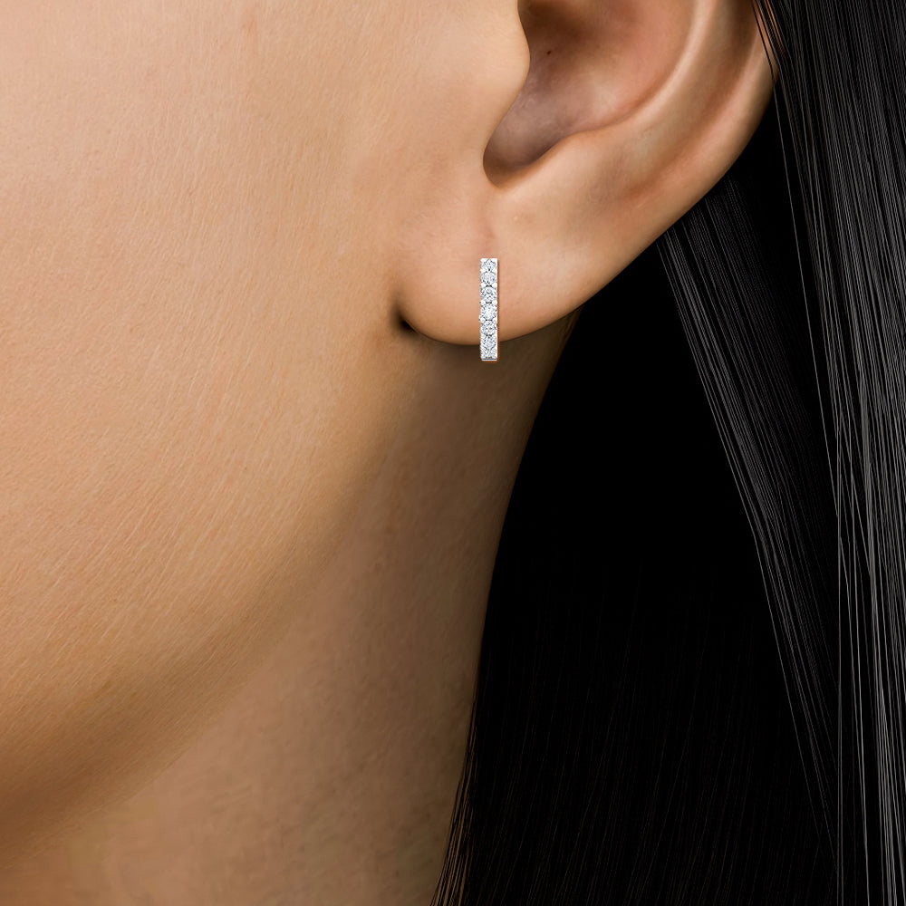 Lab Grown Diamond Hoop Earrings