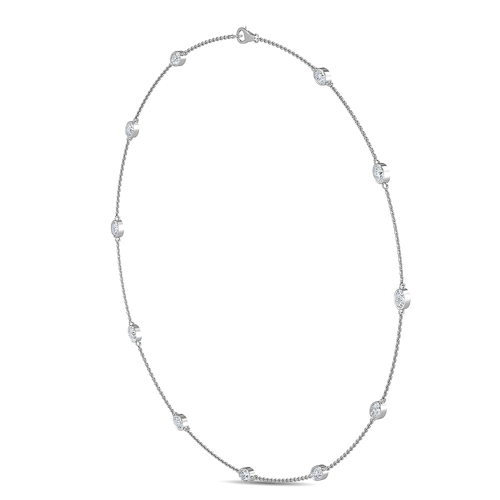 White Gold 18ct. Lab Grown Diamond Necklace