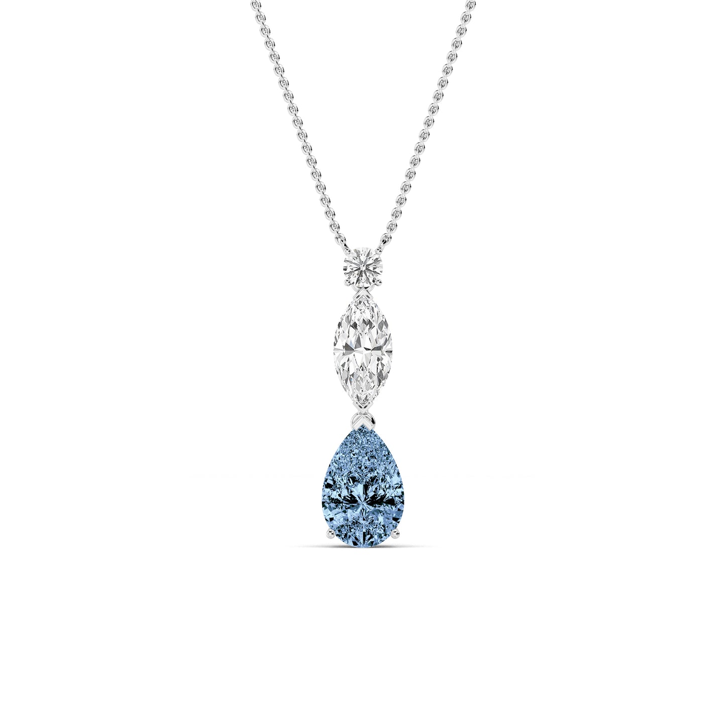 White Gold Lab Grown Diamond Fashion Pendant