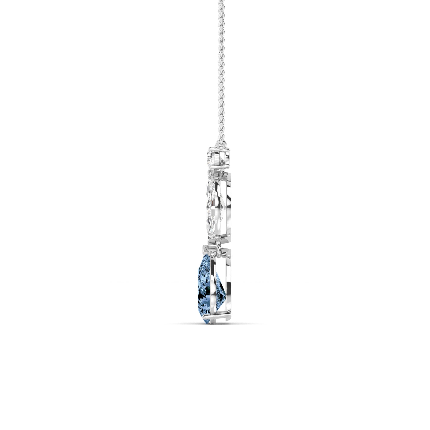 White Gold Lab Grown Diamond Fashion Pendant