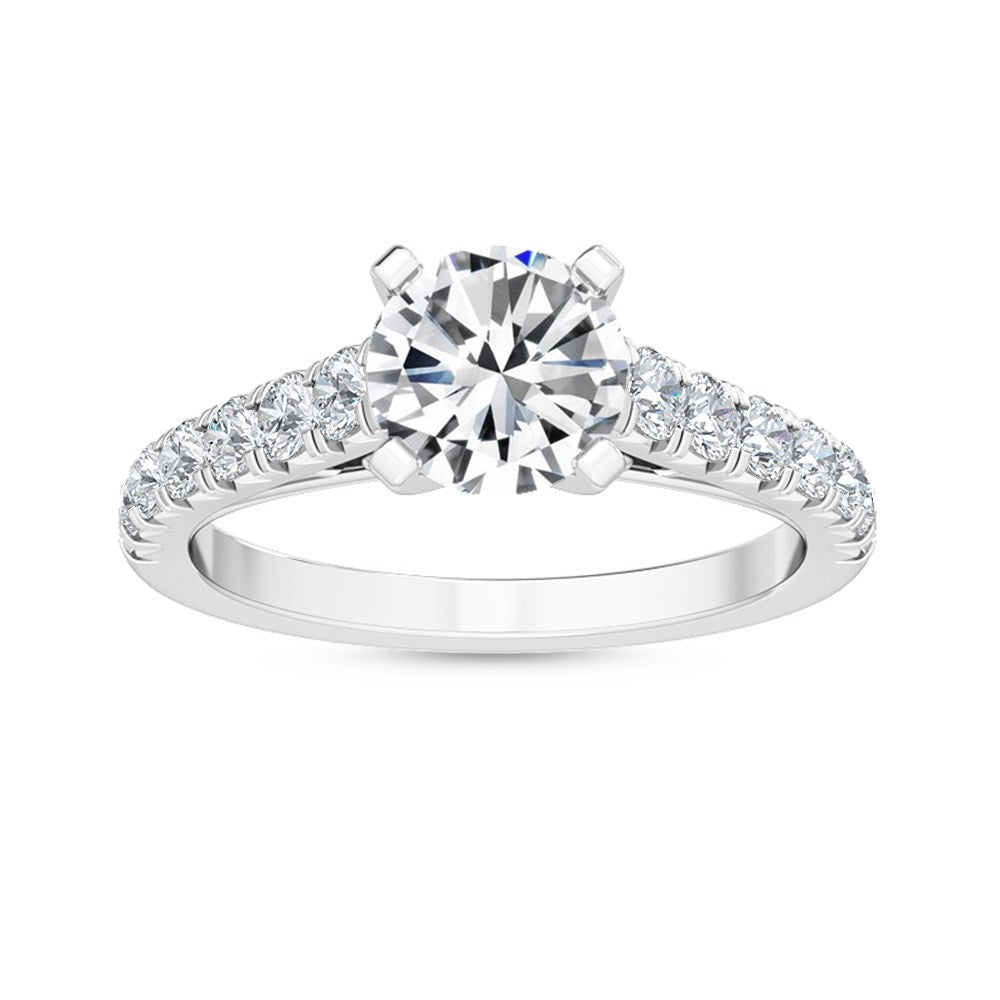 White Gold Lab Grown Diamond Ring Round