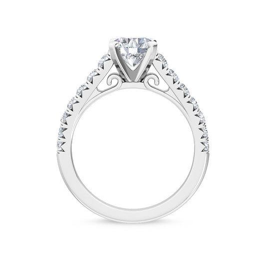 White Gold Lab Grown Diamond Ring Round