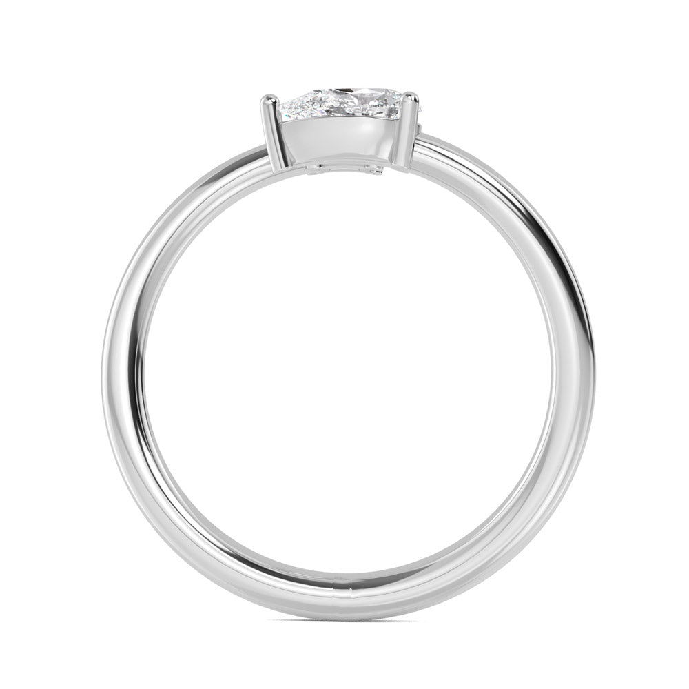 White Gold Lab Grown Diamond Stackable Ring