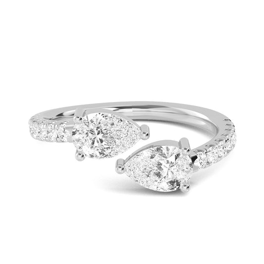 White Gold Lab Grown Diamond Stackable Ring