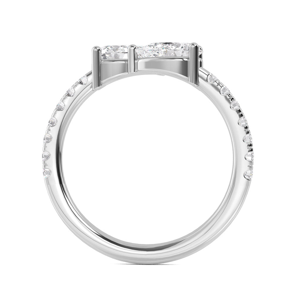 White Gold Lab Grown Diamond Stackable Ring